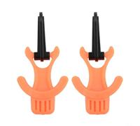 Two Pack Scuba Diving Octopu Holders with Mouthpiece Retainers and Clips Designed to Secure and Protect Regulator Gear During Dives (Orange)