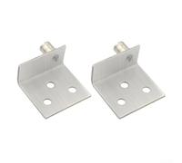 Two Pack Zinc Alloy Glass Door Hinges at 110 Degrees for Display for Cabinets