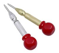 Two packs Automatic Centre Punch Adjustable Tension Punch Punch Hand Tools Spring Loaded Center Hole Punch Multicolored Automatic Center Punch Tool Heavy Duty Center Punch for Metal Wood Window Glass