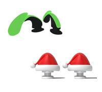 Two Pairs Shark Slides Fins, Cloud Shark Slippers Replacement Top Fins DIY Accessories Ice Cream Panda Santa Hat (A, One Size)