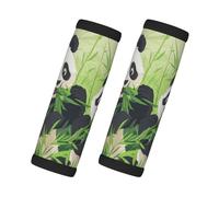 Two Pandas Print Cute 2-Pack Luggage Handle Wrap, Luggage Straps for Suitcases Bags and More