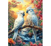 Two Parrots 500 Piece Pack DIY Jigsaw Puzzle Wild Animals Fantasy Animal Collectors Cognitive Development Educational Decorative Puzzle Gifts for Adults High-grade Cardboard 500 PCS