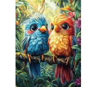 Two Parrots in Flower Garden 500 Pieces Classic Jigsaw Puzzle Puzzle for Adults Concentration Training Wall Art Mental Exercise Halloween Premium Cardboard 500 PCS