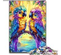 Two Parrots Jigsaw Puzzles for Adults 1000 Jigsaws, Stress Reliever Staycation Kill Time Parent-child Interaction (size 26x38cm)