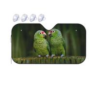 Two Parrots On Green Palm Tree Printing Upgrade Car Windshield Sun Shade Protect Car From Sun Rays Heat Damage,Vehicle Accessories