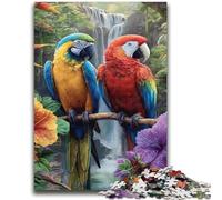 Two Parrots Puzzles for Adults Teens 1000 Pieces,Help The Brain Exercise Addictive Toys to Cultivate Patience Parent-child Interaction (38X52cm)