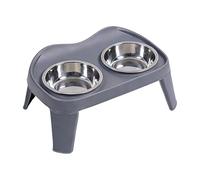 Two Part Raised Dog Dish with Stable Base Encourages Proper Alignment Great for Senior Dogs or Puppies Water Food Separator Dog Bowl