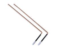 Two Pcs Copper Dowsing Rods Set of Flexible Divining Measuring Instruments Durable Accessories Copper Ghost Tool Detector Water Adjustable Witching Observe Hunting…