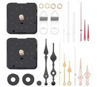 Two PCS of Silent Wall Clock Movement with a Variety of Five Distinctive Metal Pointers (C)