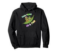 Two Peas In A Pod Hippie Tie Dye Matching Couple Peace Fun Pullover Hoodie