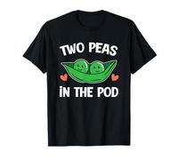 Two Peas In The Pod Powered By Plants Funny Vegetarian T-Shirt