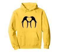 Two penguins form a heart in love Pullover Hoodie