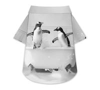 Two Penguins in Bathtub Cute Pet T-Shirts Dog Shirt Clothes Funny Beach Pullover Cat Sweatshirt For Small Pets M