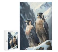 Two Peregrine Falcon 1000 Pieces Puzzle for Adults Educational Intellectual Jigsaw Puzzle Fun Game for Men Women Kids