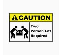 TWO PERSON LIFT REQUIRED Sign, 12x8 Metal Tin Sign, rule for lifting heavy objects safely.