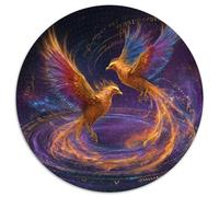 Two Phoenixes Fly Side by Side in A Shining Spiral of Fire And Data 1000pcs (67.5x67.5cm) Erwachsenenpuzzle - Erwachsenenpuzzle DIY-Puzzlespielzeug