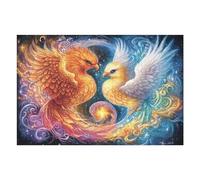 Two Phoenixes in Starry Opposition 1000 Piece Jigsaw Puzzle for All Ages Easter Gift Idea Family Gathering Durable Pieces Stress Relief Home Decor 1000 PCS