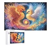 Two Phoenixes in Starry Opposition 1000 Piece Jigsaw Puzzle for Teens 14+ Indoor Skill Practice Logical Development Gift for Education 1000 PCS