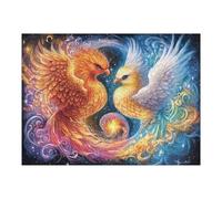 Two Phoenixes in Starry Opposition 500 Piece Jigsaw Puzzle for Adults Teens Jigsaw Festive Gathering Family Bonding Whimsical Design Great Gift for Loved Ones 500 PCS
