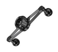 Two Phone Mount Adapter 17mm Head Splitter Phone Bracket Two Screen Setup Dashboard Tripod for Live Streaming