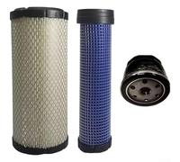 Two-Piece Air Filter and Single Oil Filter Replacement Set for GX651V GX681V GX691V GX730V Engines Matches OEM 11013-7019 11013-7020 11013-7044