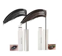 Two-Piece Black And Brown Mascara Set With Telescopic Brush - Waterproof Smudge-Proof Formula For Lifted Curled Lashes Long-Lasting Wear For Everyday Eye Makeup Or Dramatic Evening Looks