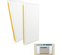 Two Piece Foam Side Panel Set for Window AC Units to Contribute to Consistent Cooling and Lower Energy Demand (White)