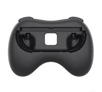 Two piece handle grip accessory for Nintendo Switch2 gaming console designed to enhance control and provide comfortable hold (black)