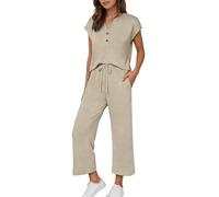 Two Piece Lounge Sets for Women Plus Size Blue Burgundy Red Coffee Spring Vacation Beach Travel Solid Color Airport Outfits Casual Cruise Fashion 2026 Pleated Tops S M L 5XL 6xl 7xl 8xl 9xl UK