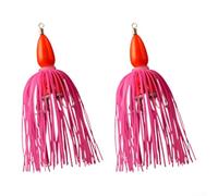 Two-Piece Saltwater Hook Set, Octopus-Form 6-Claw Lure Hooks for Targeting Squid, Cuttlefish, and Other Coastal Cephalopods (3#)