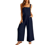 Two Piece Sets for Women Linen Cotton Ladies Tracksuit Crewneck Solid Sleeveless Vest Wide Leg Cropped Trousers Women Summer Lounge Set Baggy Pants Outfits for Women Summer Plus Size Leisure Suits