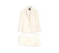 Two-piece Slim-fit Suit in Micro-patterned Cloth - male - Boss - Single Breasted Suits - Beige - XL - Suits XL