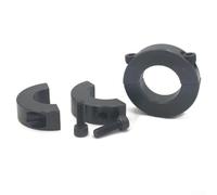 Two-Piece Split Shaft Collar Clamp for Industrial Metalworking, Black Steel Retaining for Ring with High for Axial Holding, Fits Shafts 12mm-30mm (DIN(20MM)