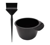 Two-piece suit Hair Dye Brush Bowl Set Hair Tint Dying Coloring Applicator Professional Salon Hair Color Mixing Dyeing Kit Barber Supplies(Black)