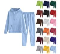 Two Piece Sweatshirt Sets for Women Tracksuit Full Set Fashionable Long Sleeve Tops Drawstring Elasticized Waist Wide Leg Trousers Casual Lounge Wear Co Ord Sets Matching Activewear Gym Set