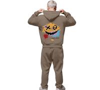 Two Piece Sweatsuits for Men Tracksuits Leisure Jogging Set Letter Printed 2 Piece Hoodie with Hood and Pockets Sports Pants Tracksuits Gym Sets Exercise Fitness Sportswear Sweatshirts Christmas ,XL