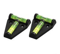 Two Piece T Type Bubble Level for Spirit Level Convenient Tool for Leveling TVs and Office Equipment (black)