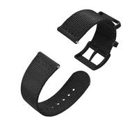 Two Pieces Nylon Watch Strap,18mm 20mm 22mm Quick Release And Replacement Band For Men, Silver Steel Buckle(Black-B,22mm)