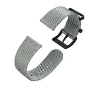 Two Pieces Nylon Watch Strap,18mm 20mm 22mm Quick Release And Replacement Band For Men, Silver Steel Buckle(Grey-B,22mm)