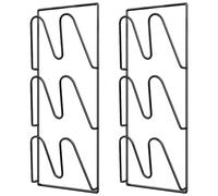 Two Pieces Pot Lid Holder, Three-Tier Metal Rack With Solid Suction Cups, Wall-Mounted, Creative No-Drill Kitchen Organizer For Efficient Space-Saving Storage