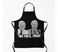 Two Pints Prick Jack and Victor Banter - White Grill Aprons for Kitchen BBQ Chef