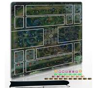 Two-Player Playmat Compatible with Riftbound Board Game (24 x 24 Inches), TCG Card Game Mat with 31 Tracking Tokens, Waterproof Oxford Bag & Non-Slip Rubber Strategic Zones