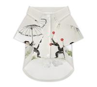 Two Playing Baboons Monkey Pet Shirt Dogs Cats Clothes Short Sleeve Breathable Puppy Costume