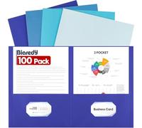Two Pocket File Folders Letter Size,100Pack File Folder,Office School Product,4 Colors File