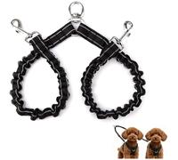 Two Point Control Dog Lead: 2 Dog Lead Splitter No Tangle - Adjustable Double Clip Ended Lead for Dogs - Heavy Duty Adjustable Bungee Dual Leash for Small Medium Large