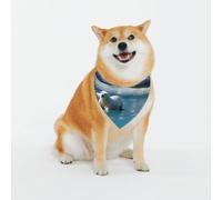 Two Polar Bears Swimming Dog Bandanas-Washable Dog Kerchief for Small to Large Pet Scarf for Girl Or Boy, Pet Accessories