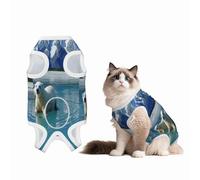 Two Polar Bears Swimming Recovery Suit for Dogs Cats After Surgery,Pet Recovery Shirt, Dog Onesies Pet Surgery Recovery Suit