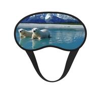 Two Polar Bears Swimming Sleep Eye Mask, Soft & Comfortable for Men, Women, Comfortable Sleep Mask