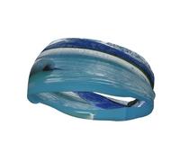 Two Polar Bears Swimming Sports Sweatband, Unisex Headbands for Men and Women,Stretchy, Breathable, and Moisture-Wicking