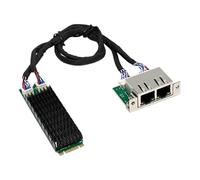 Two Port 1000Mbps Networking Card Advanced Thermals Management B+M Keys For Various Motherboards Thermals Optimized Networking Adapters